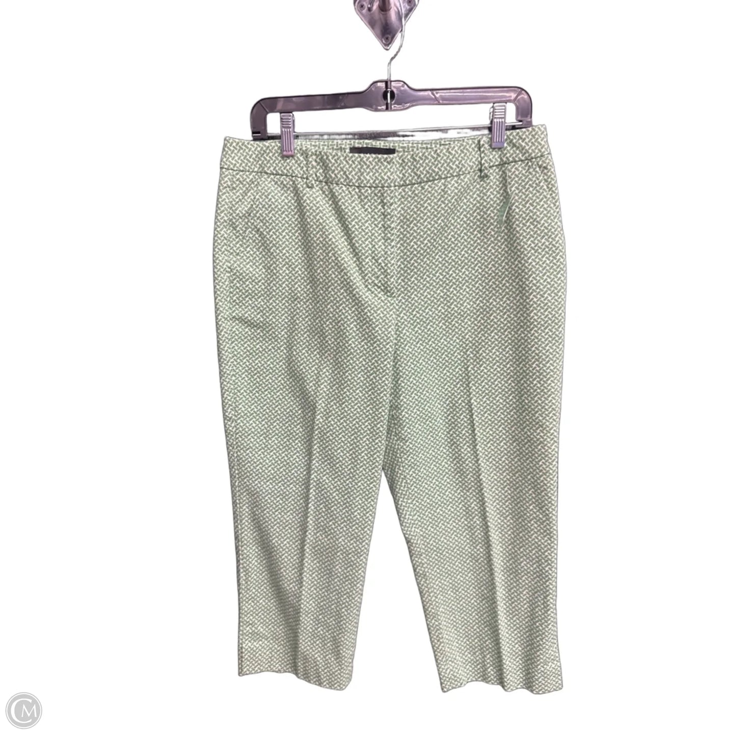 Pants Dress By Talbots In Green & White, Size: 8