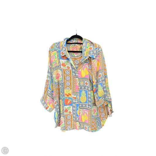 Top Long Sleeve By Rose And Olive In Floral Print, Size: Xl