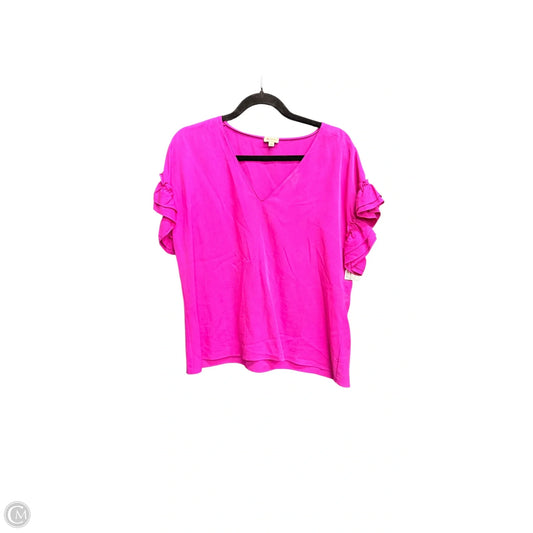 Top Short Sleeve By Cremieux In Purple, Size: M