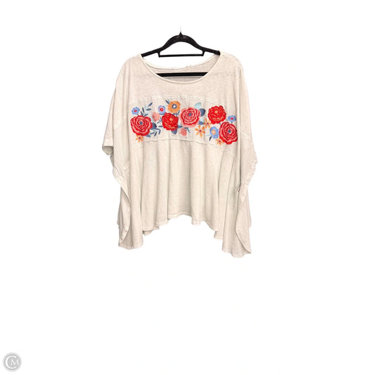 Top Short Sleeve By Savanna Jane In White, Size: M