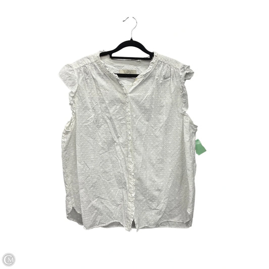 Top Sleeveless By Loft In White, Size: Xl
