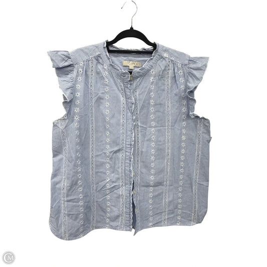 Top Sleeveless By Loft In Blue, Size: Xl