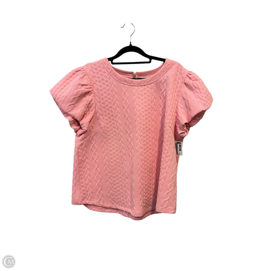 Top Short Sleeve By Voy In Pink, Size: M