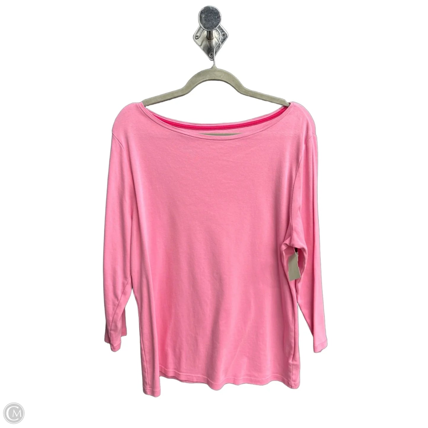 Top 3/4 Sleeve By Talbots In Pink, Size: Xl