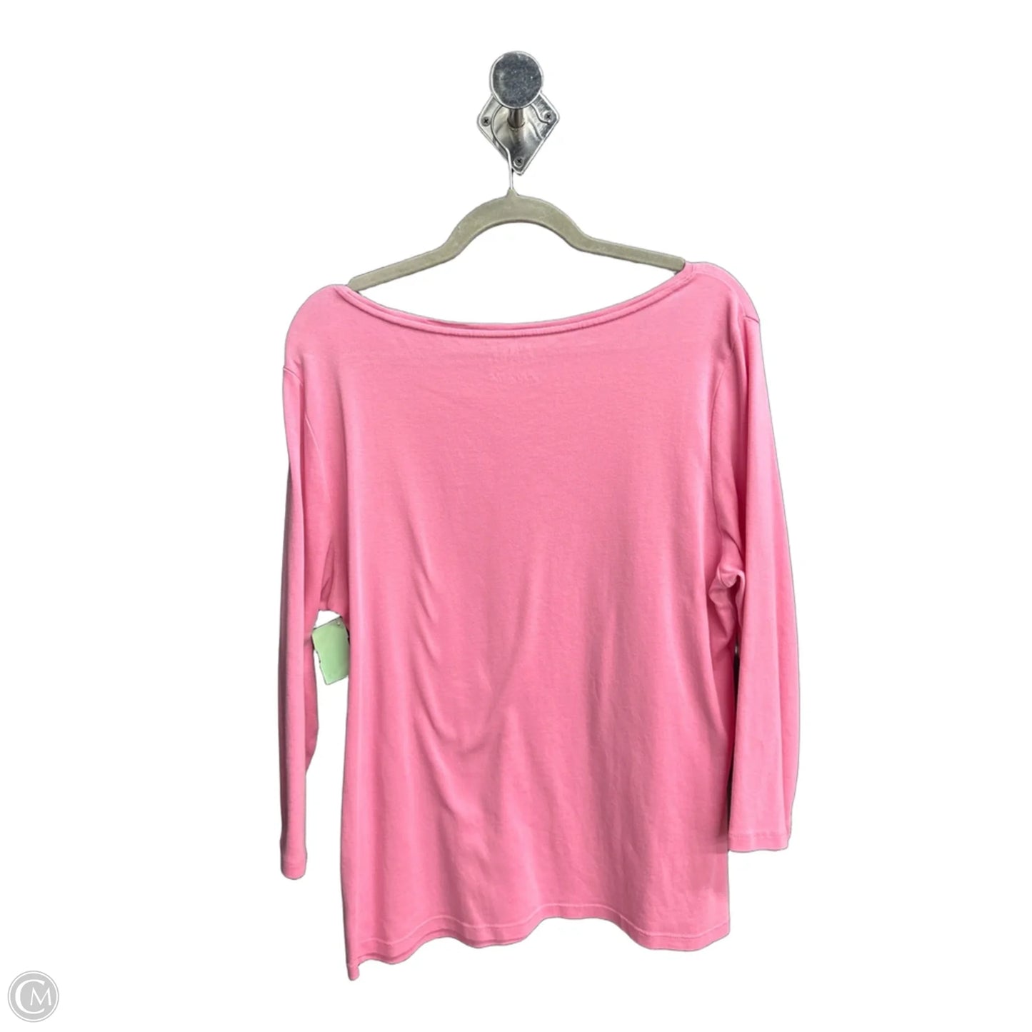 Top 3/4 Sleeve By Talbots In Pink, Size: Xl