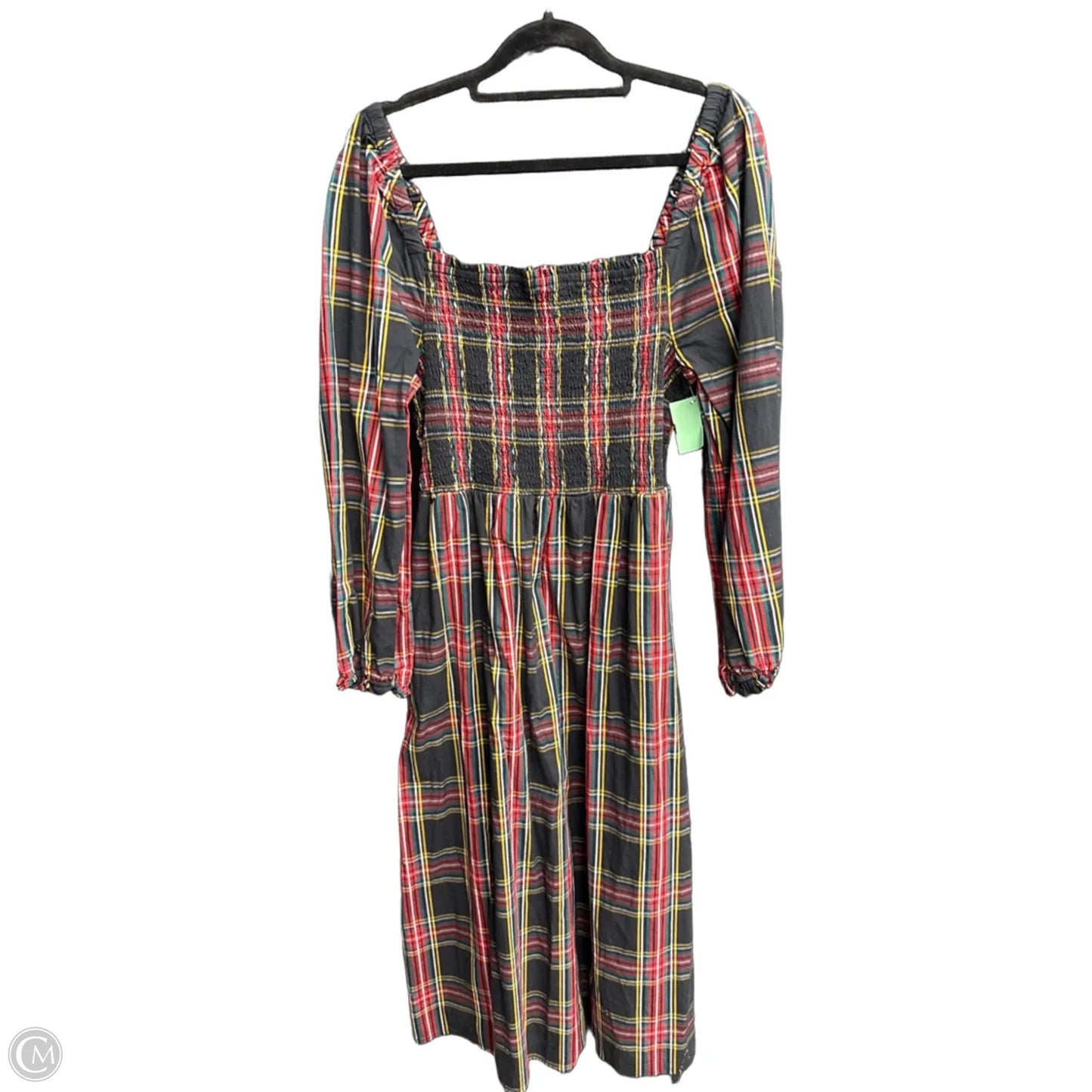 Dress Casual Maxi By J. Crew In Plaid Pattern, Size: L