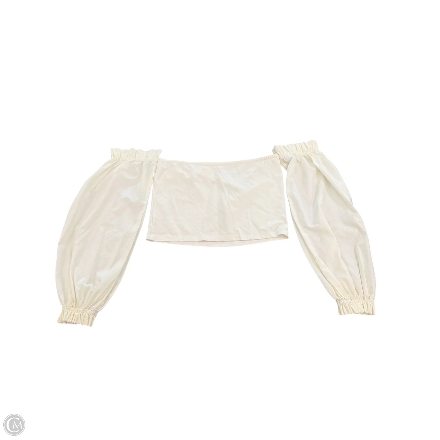 Top Long Sleeve By Anthropologie In White, Size: M