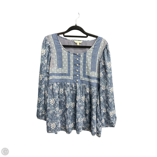 Top Long Sleeve By Lucky Brand In Floral Print, Size: M