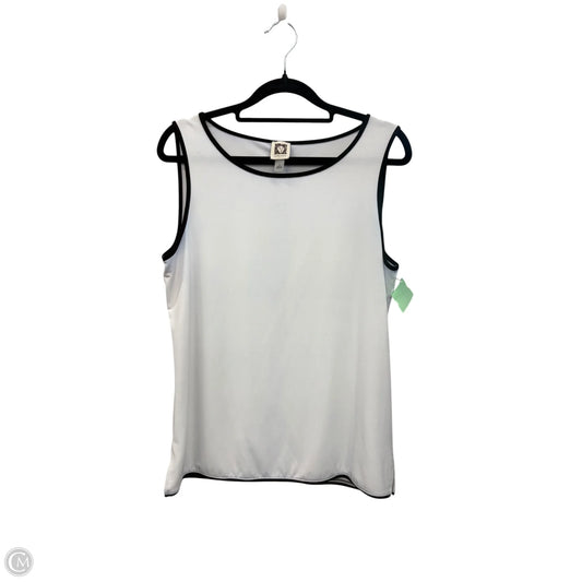 Top Sleeveless By Anne Klein In White, Size: S