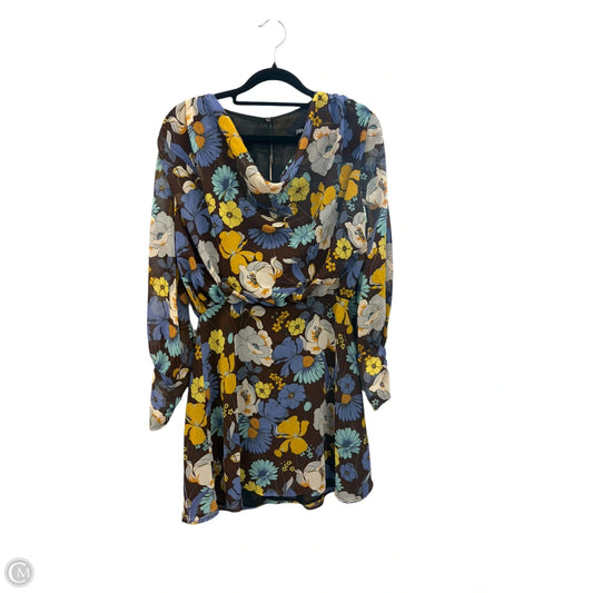 Dress Casual Short By Zara In Floral Print, Size: S