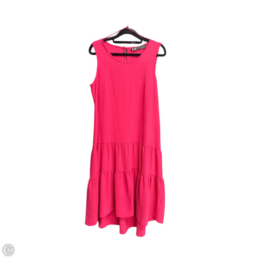Dress Casual Midi By Leslie Fay In Pink, Size: S