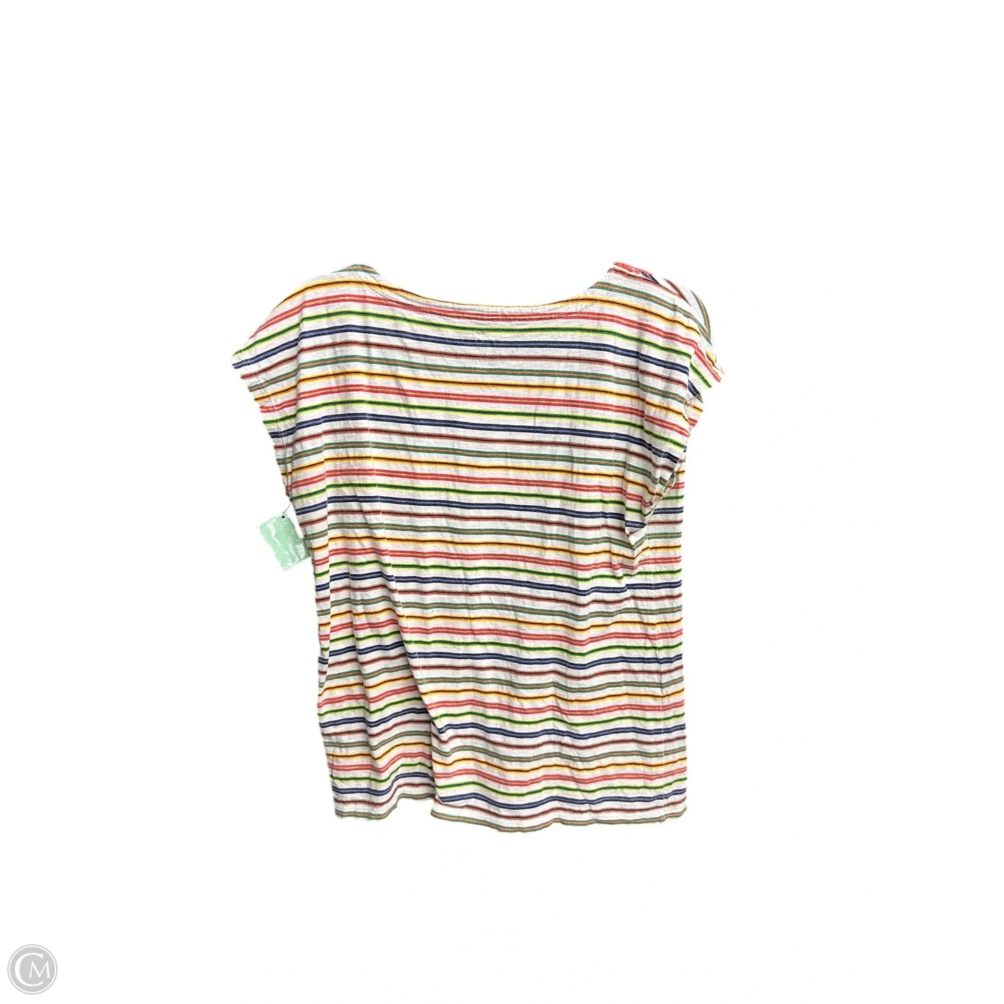 Top Short Sleeve By Talbots In Striped Pattern, Size: S