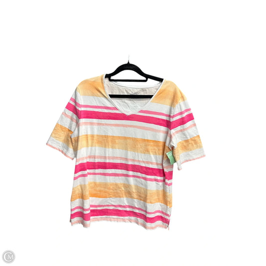 Top Short Sleeve By Talbots In Multi-colored, Size: L