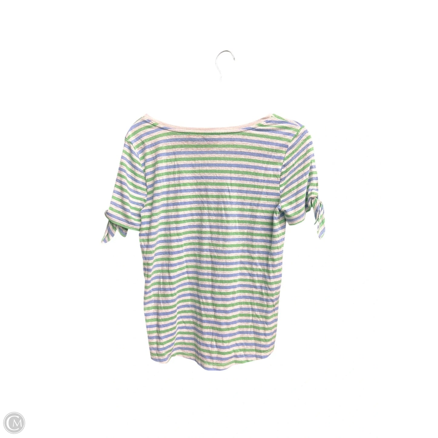 Top Short Sleeve By Talbots In Striped Pattern, Size: S