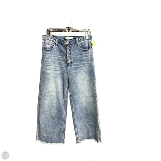 Jeans Wide Leg By Clothes Mentor In Blue Denim, Size: 10