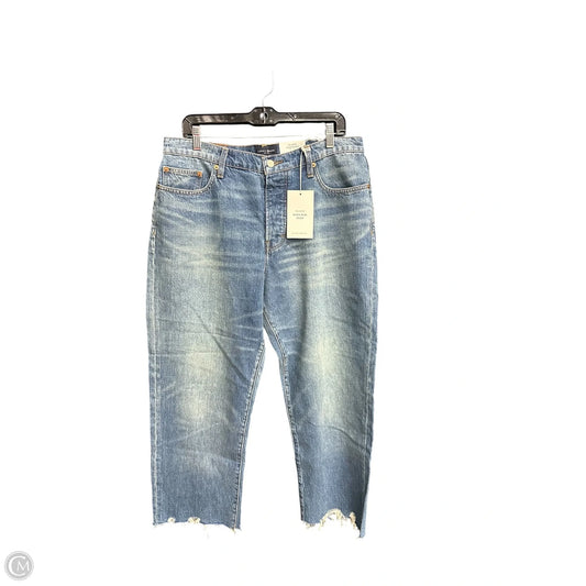 Jeans Straight By Lucky Brand In Blue Denim, Size: 12