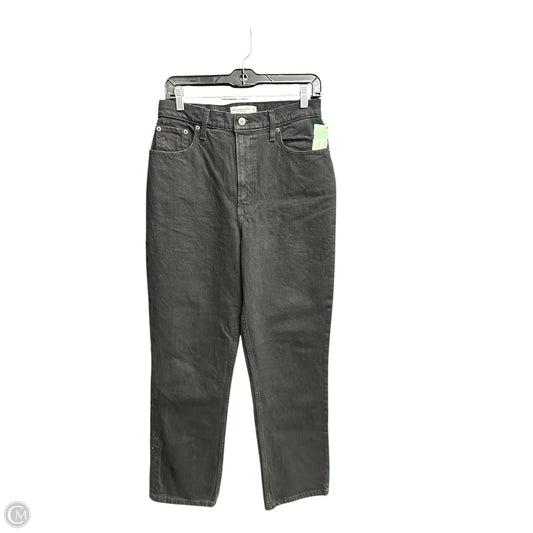 Jeans Straight By Abercrombie And Fitch In Black Denim, Size: 8