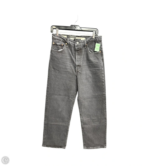 Jeans Straight By Levis In Black Denim, Size: 6