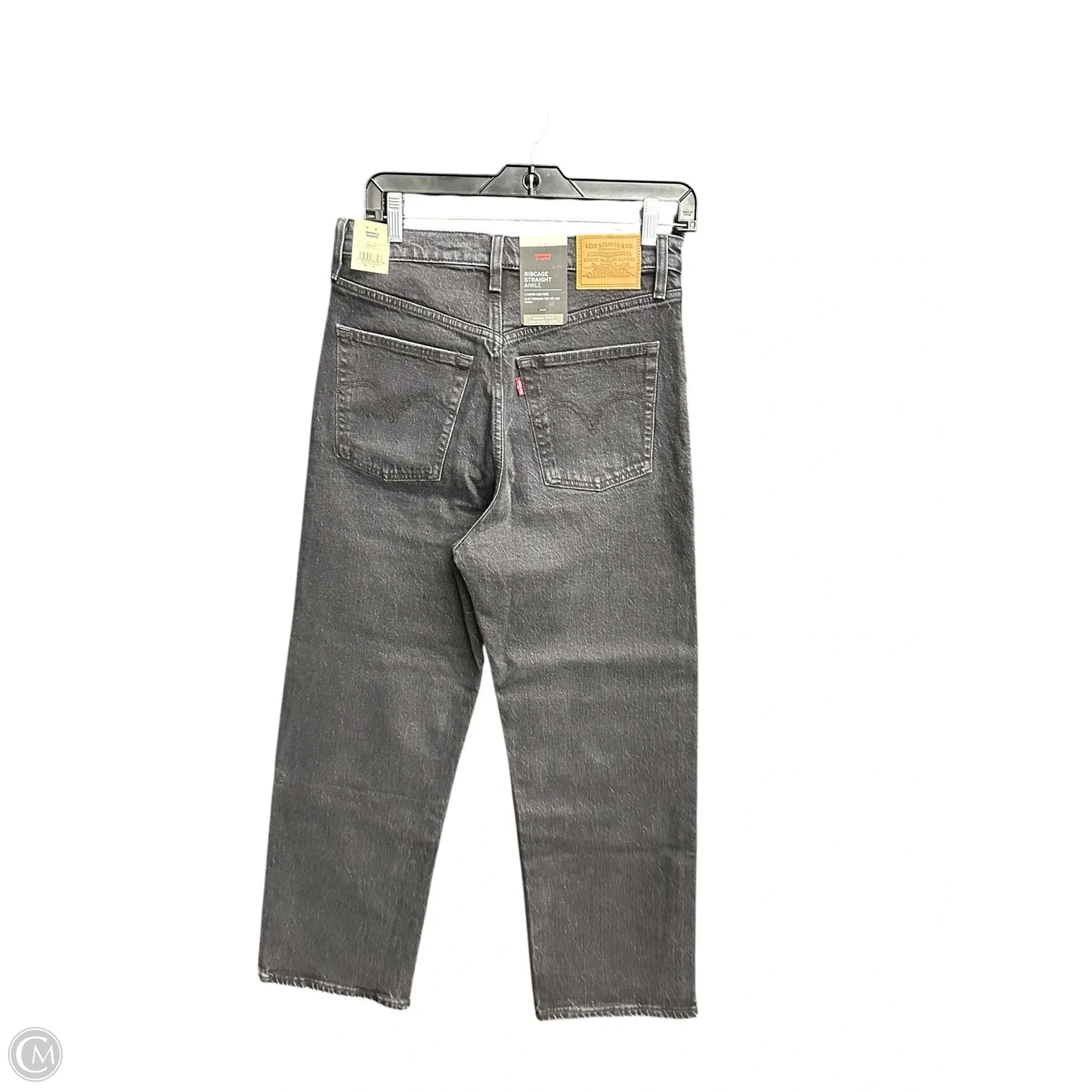 Jeans Straight By Levis In Black Denim, Size: 6