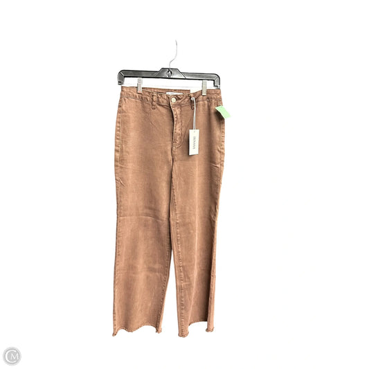 Jeans Straight By Zenana In Brown Denim, Size: 4
