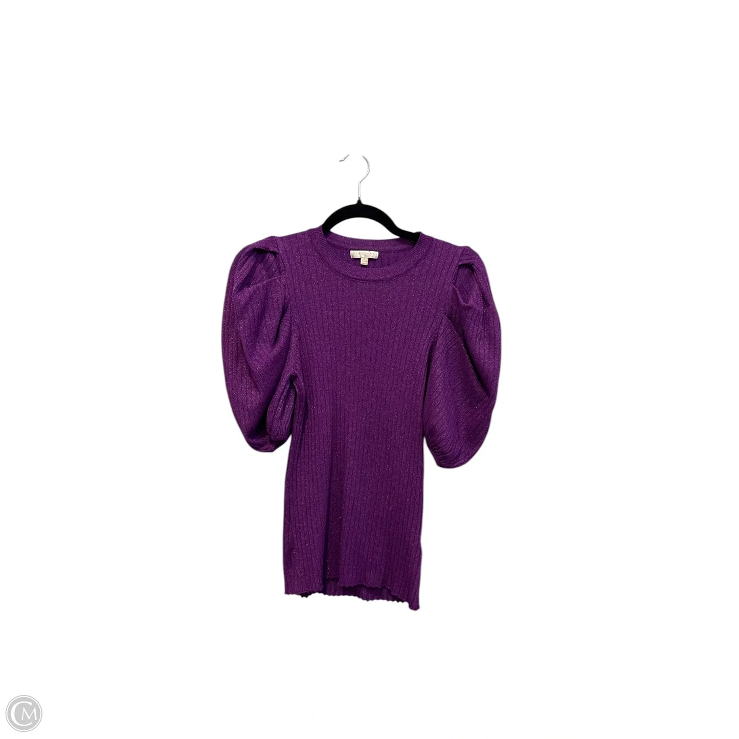 Top Short Sleeve By Flying Tomato In Purple, Size: L