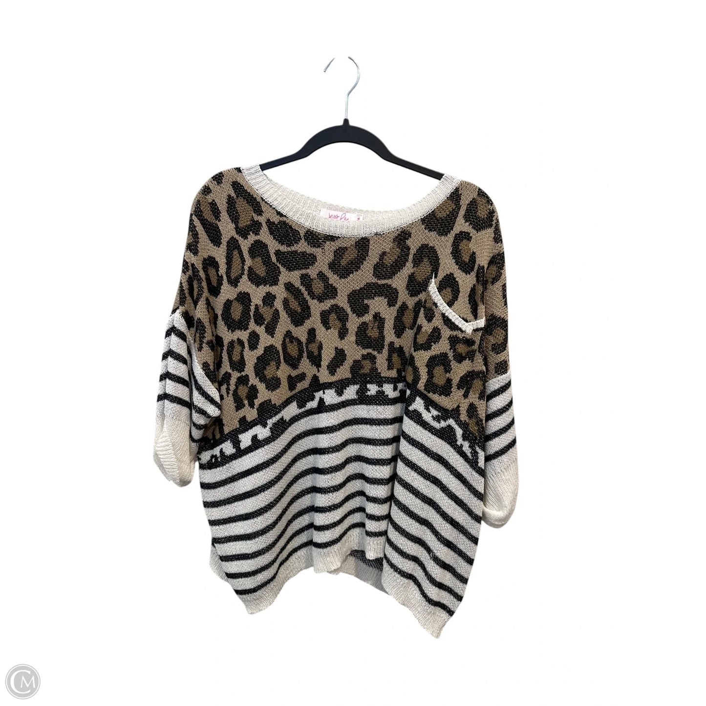 Top Short Sleeve By Jess Lea In Animal Print, Size: M