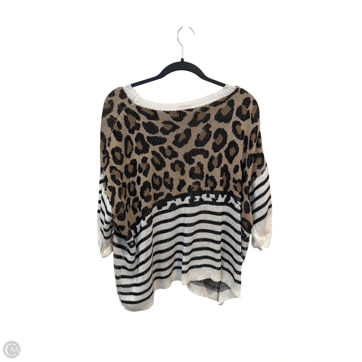 Top Short Sleeve By Jess Lea In Animal Print, Size: M
