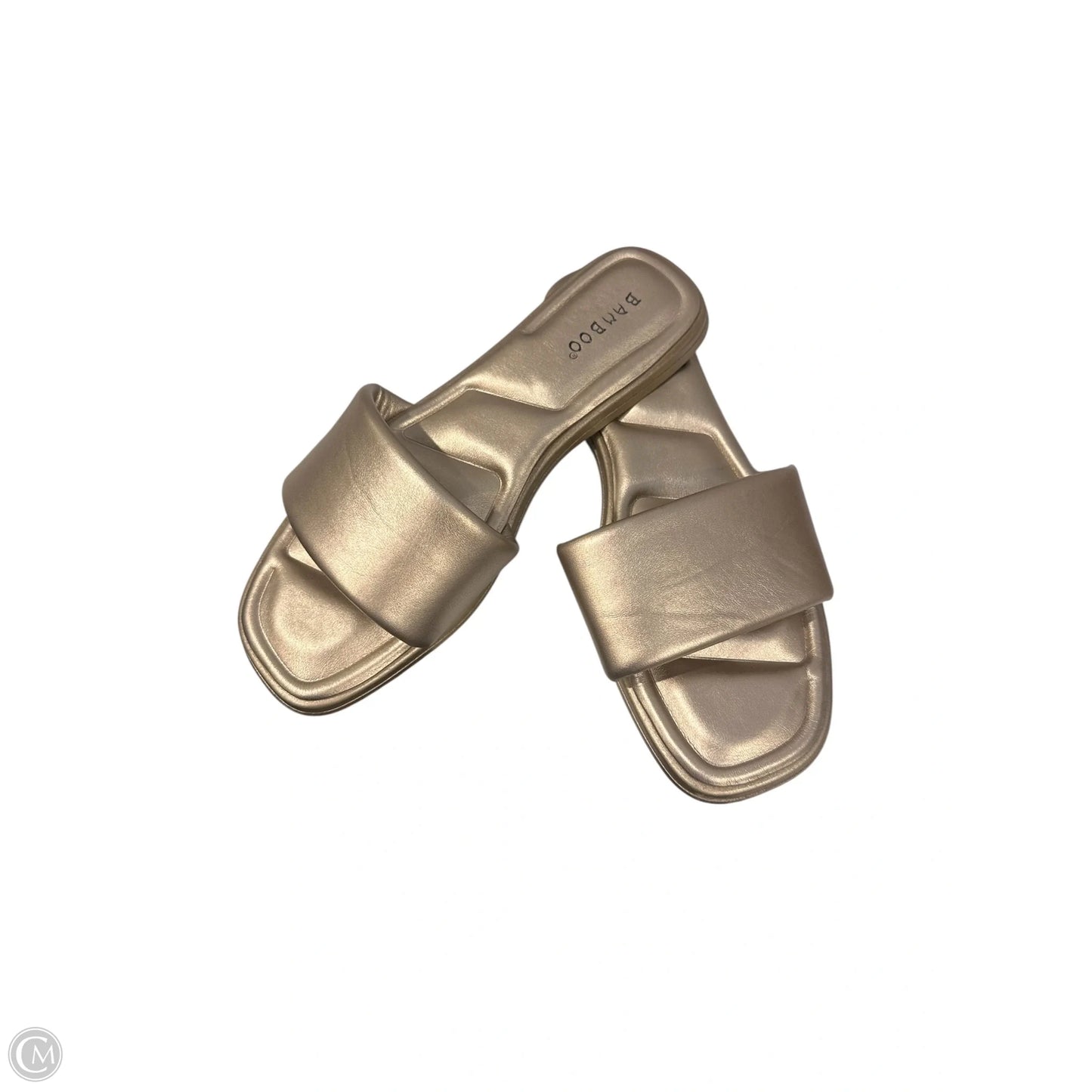 Sandals Flats By Bamboo In Gold, Size: 8.5