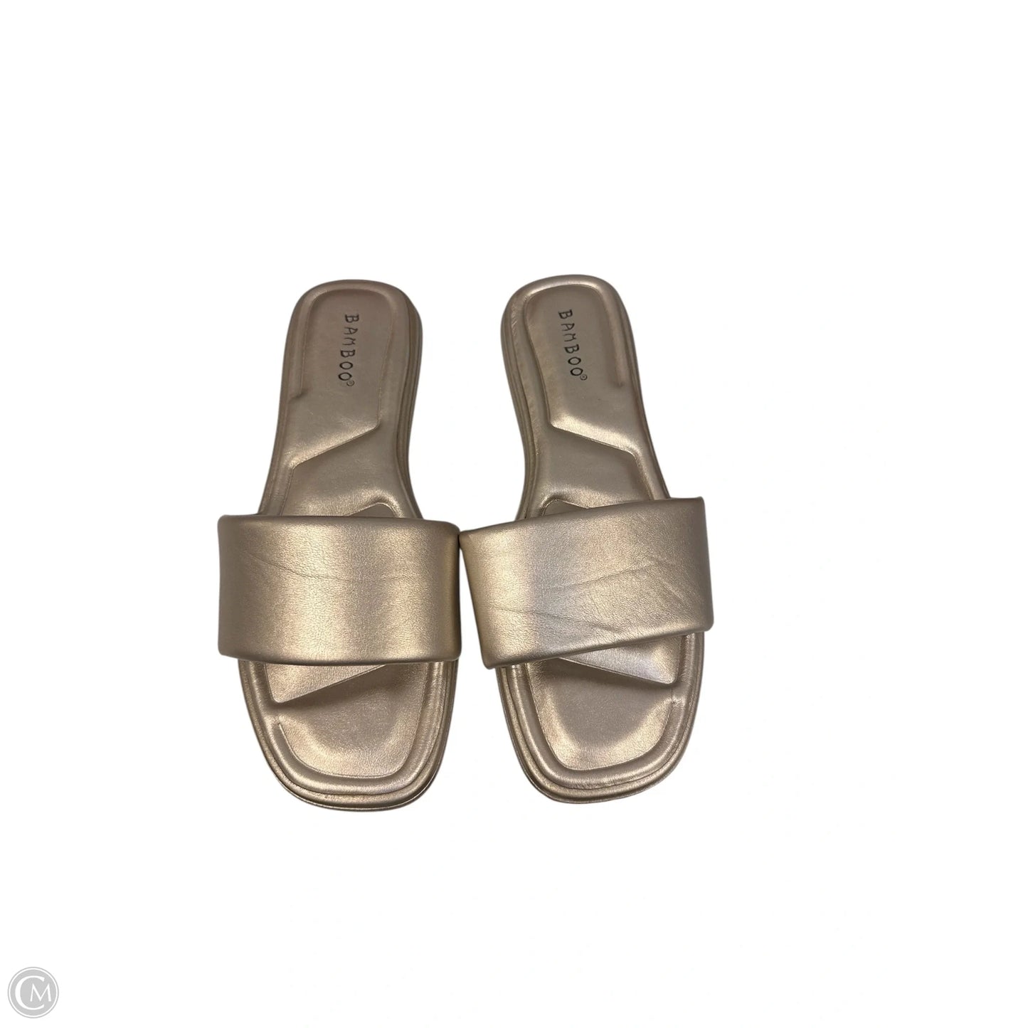 Sandals Flats By Bamboo In Gold, Size: 8.5