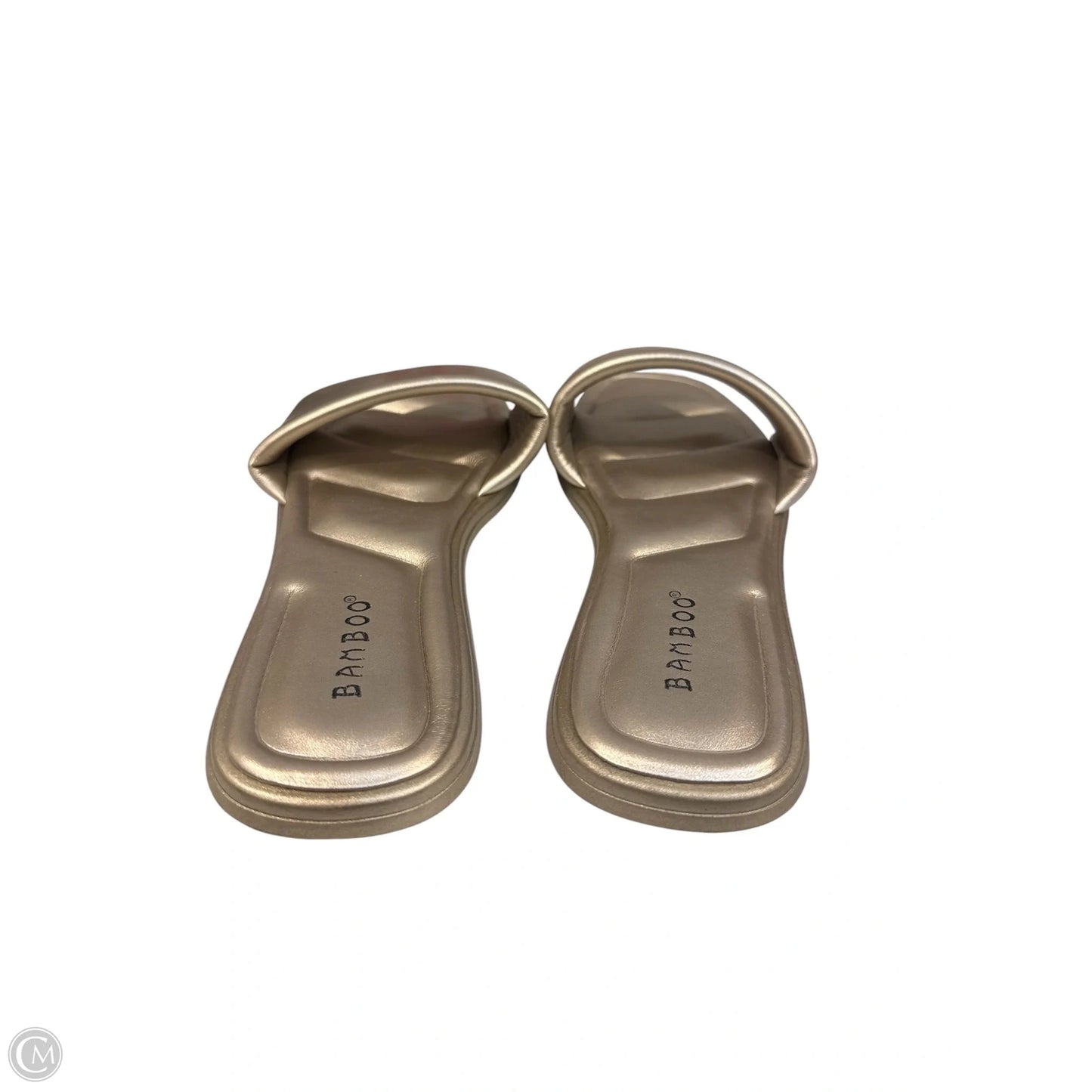 Sandals Flats By Bamboo In Gold, Size: 8.5