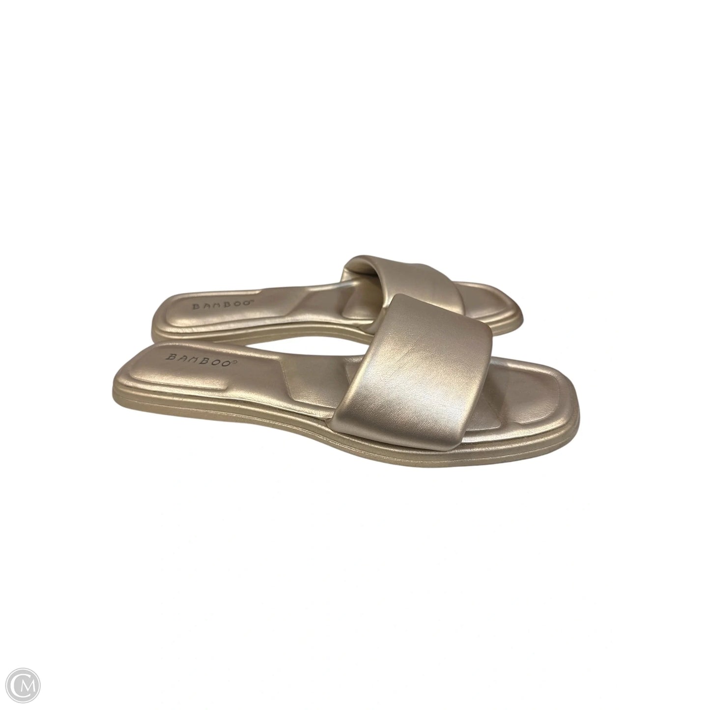 Sandals Flats By Bamboo In Gold, Size: 8.5