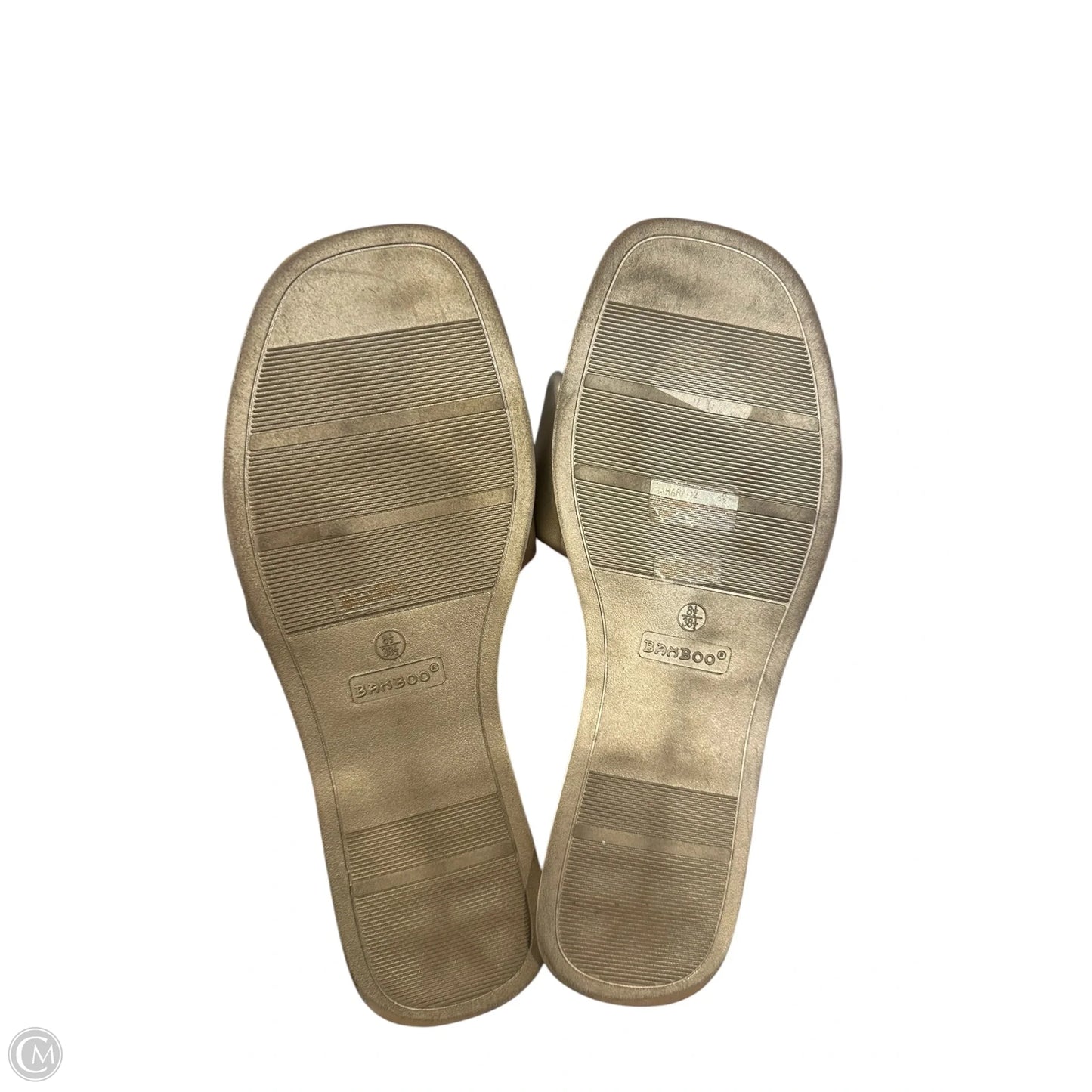 Sandals Flats By Bamboo In Gold, Size: 8.5