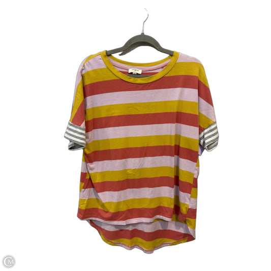 Top Short Sleeve By Umgee In Striped Pattern, Size: S