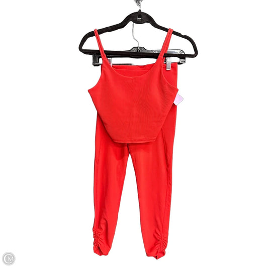 Athletic Pants 2pc By Wilo In Red, Size: M