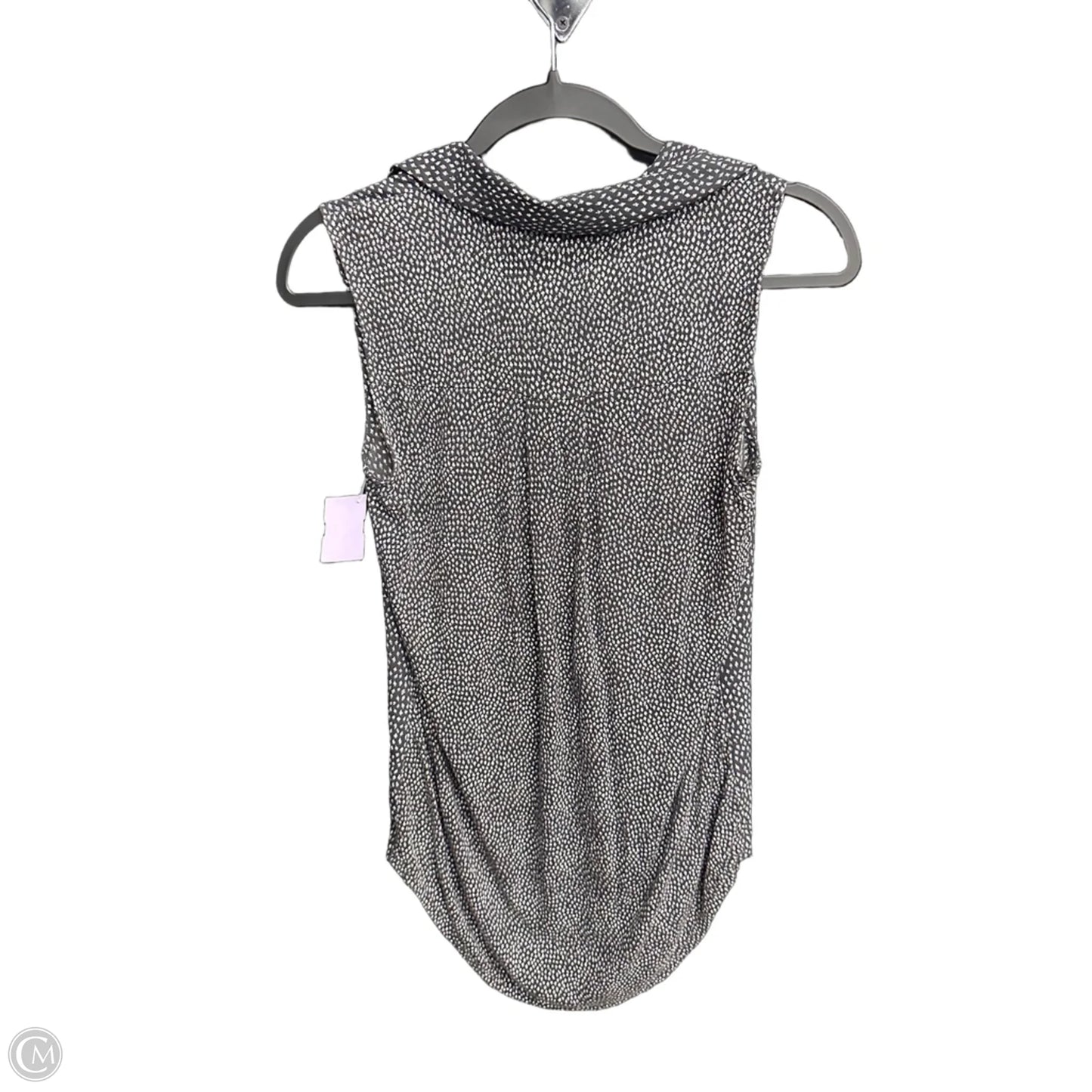 Top Sleeveless By Loft In Grey & White, Size: S