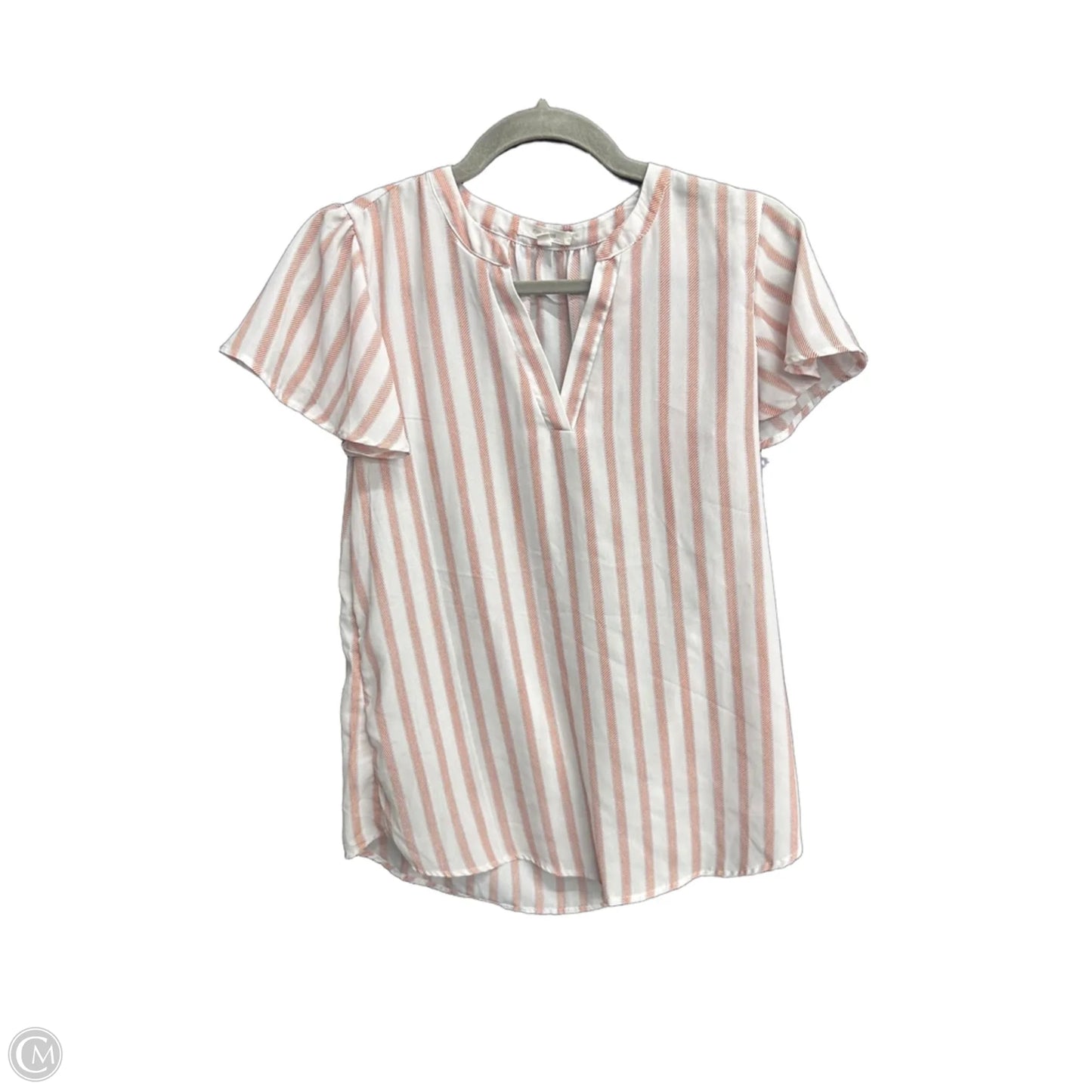 Top Short Sleeve By Maurices In Striped Pattern, Size: Xs