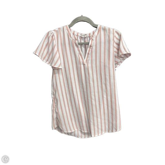 Top Short Sleeve By Maurices In Striped Pattern, Size: Xs