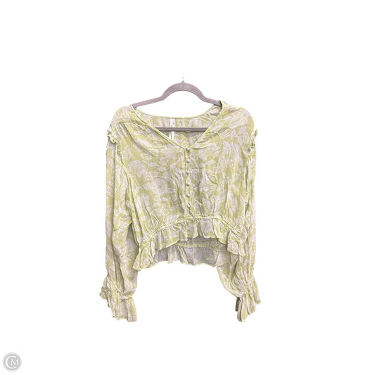 Top Long Sleeve By Anthropologie In Floral Print, Size: S