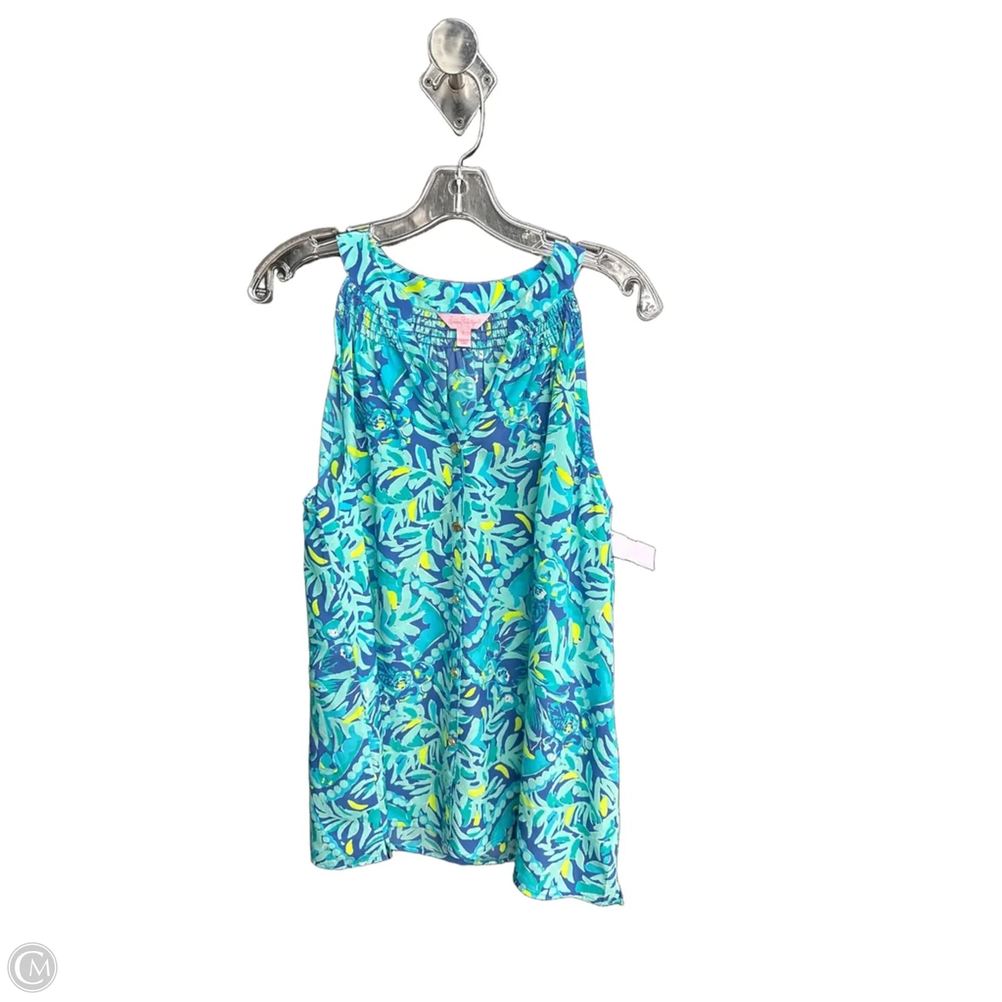Top Sleeveless Designer By Lilly Pulitzer In Floral Print, Size: L