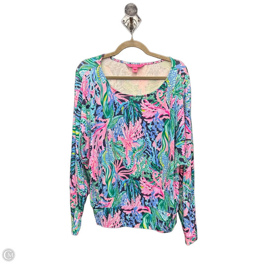 Top Long Sleeve Designer By Lilly Pulitzer In Floral Print, Size: M
