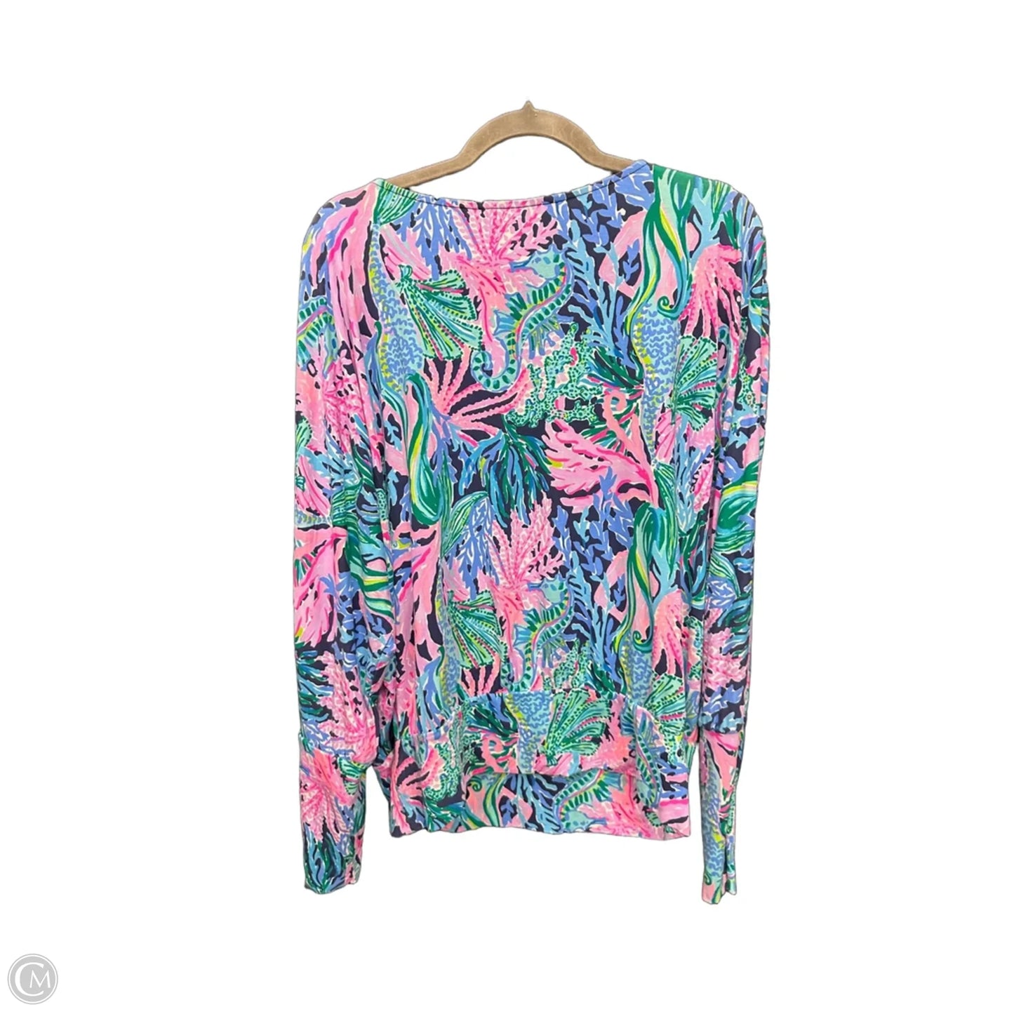 Top Long Sleeve Designer By Lilly Pulitzer In Floral Print, Size: M