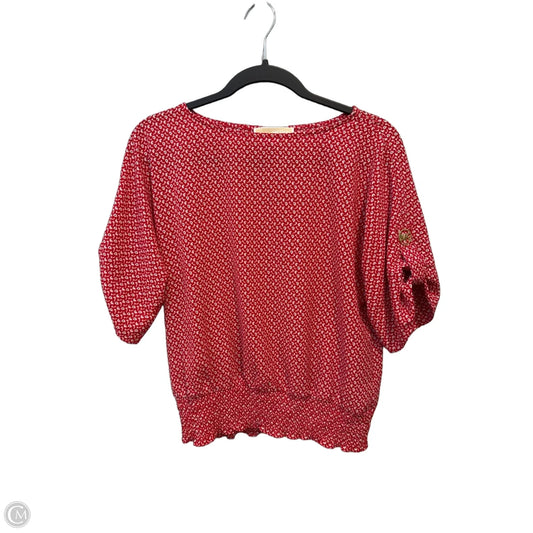Top Short Sleeve Designer By Michael Kors In Floral Print, Size: S
