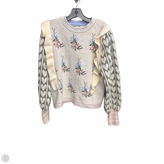 Sweater By See And Be Seen In Floral Print, Size: L