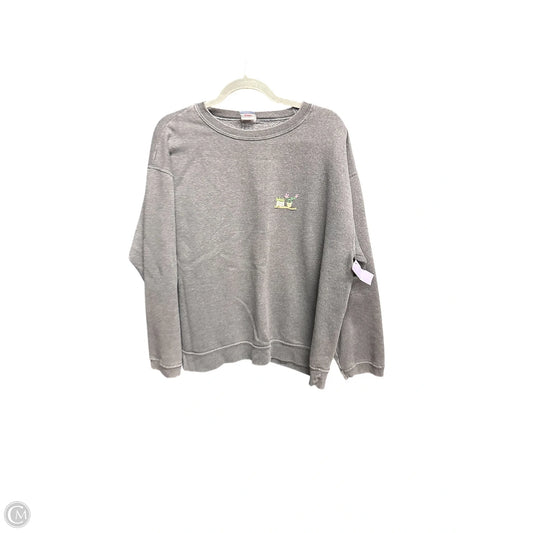 Sweatshirt Crewneck By Hanes In Grey, Size: M