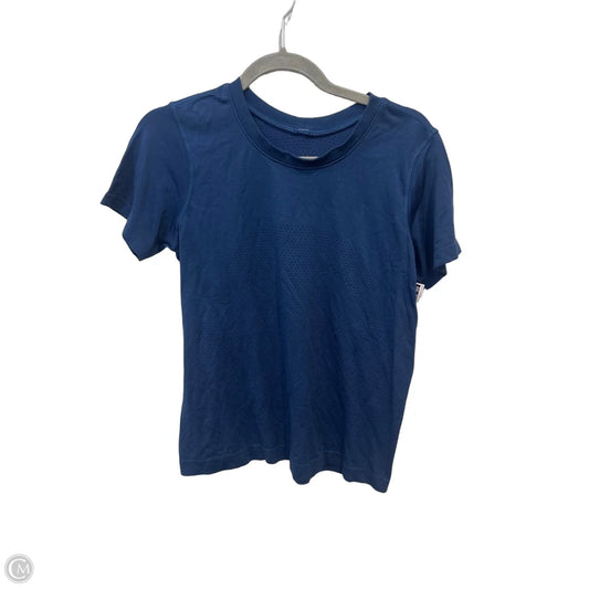 Athletic Top Short Sleeve By Lululemon In Blue, Size: S