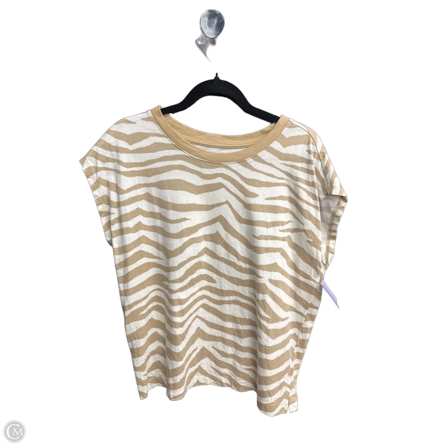 Top Sleeveless By Loft In Zebra Print, Size: S