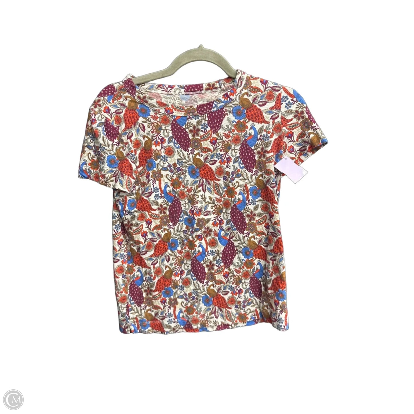 Top Short Sleeve By Loft In Floral Print, Size: Xs