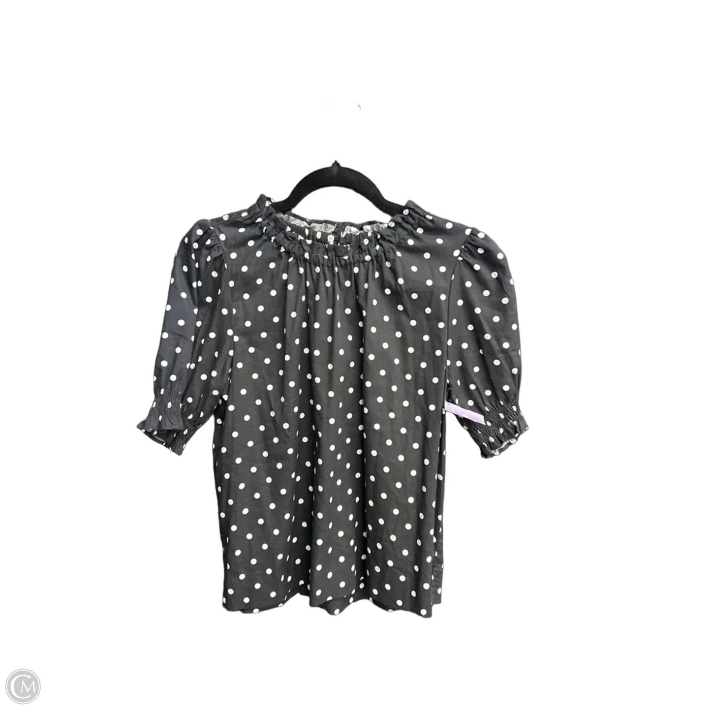 Top Short Sleeve By Free Assembly In Polkadot Pattern, Size: S