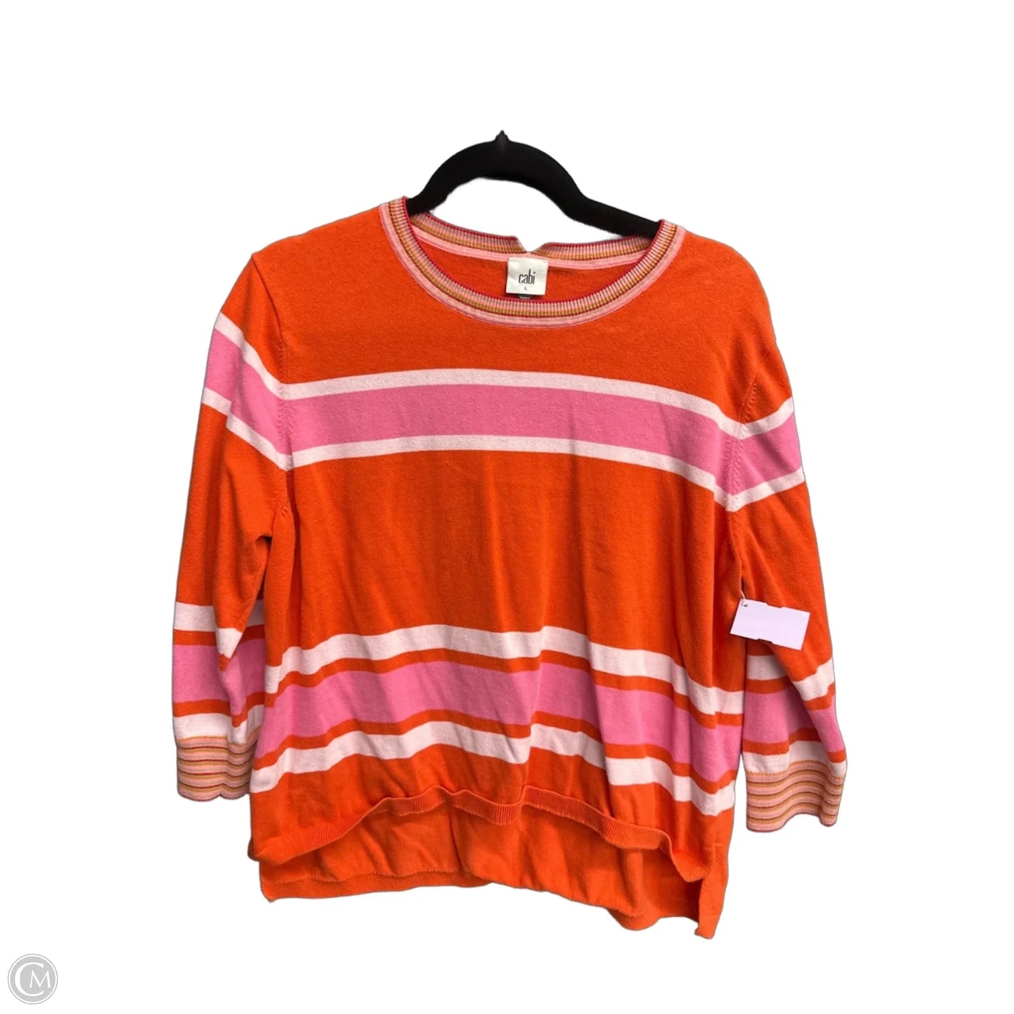 Sweater By Cabi In Striped Pattern, Size: L