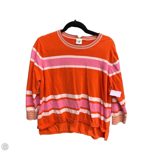 Sweater By Cabi In Striped Pattern, Size: L
